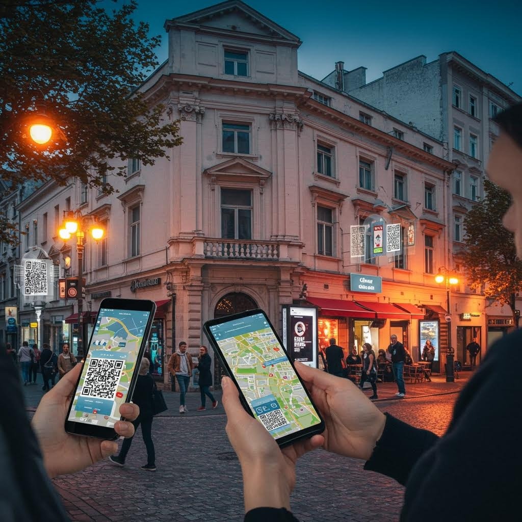 온카스터디 도시 탐험 QR 코드 지도 네비게이션