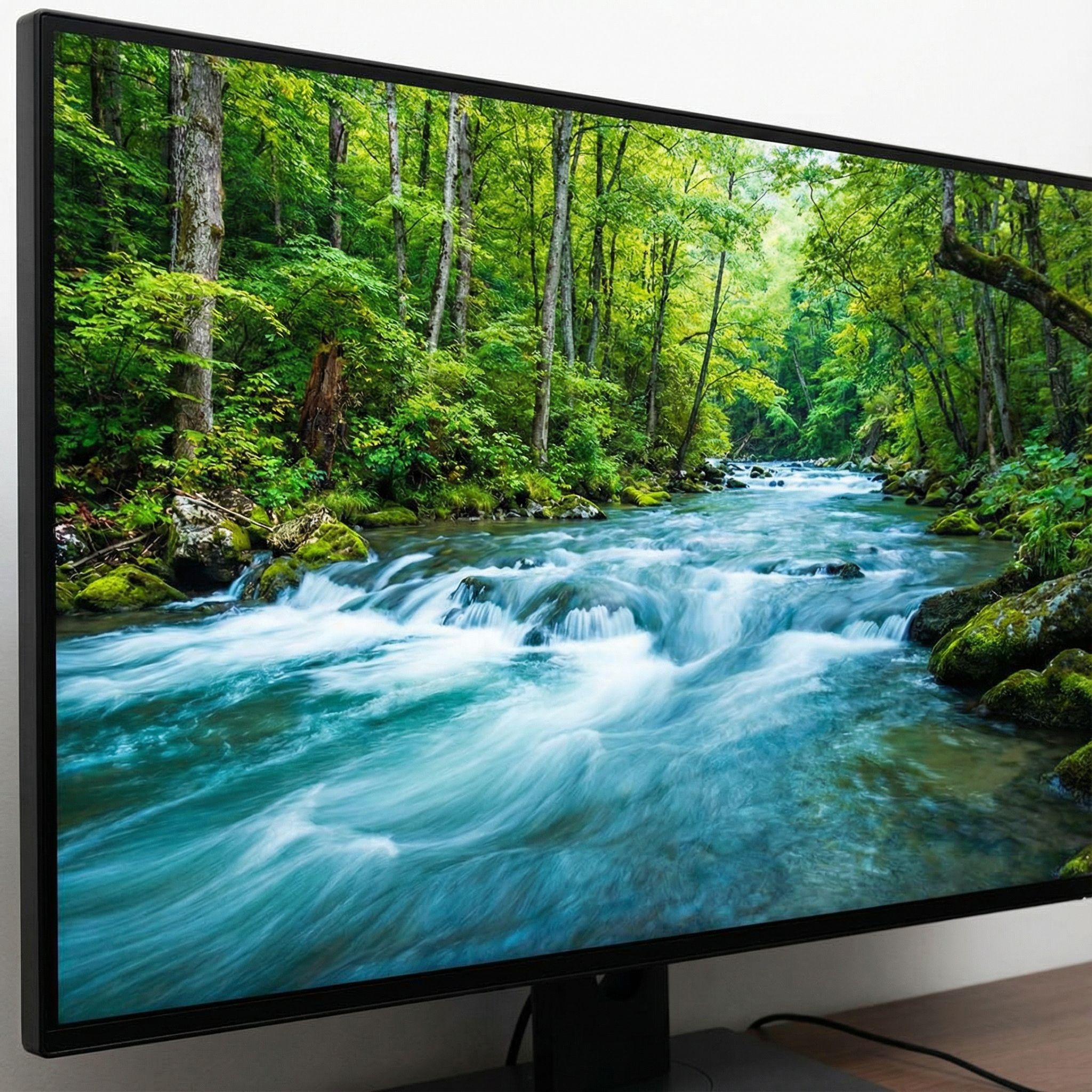 컴퓨터 화면에 재생되던 부드러운 영상이 갑자기 끊기며 깨진 조각이 흩어진 정지된 장면을 보여주고 있습니다.